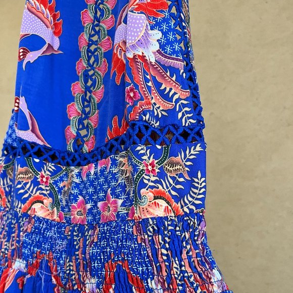 JAASE Blue Maxi Dress With Floral Pattern - Picture 3 of 8